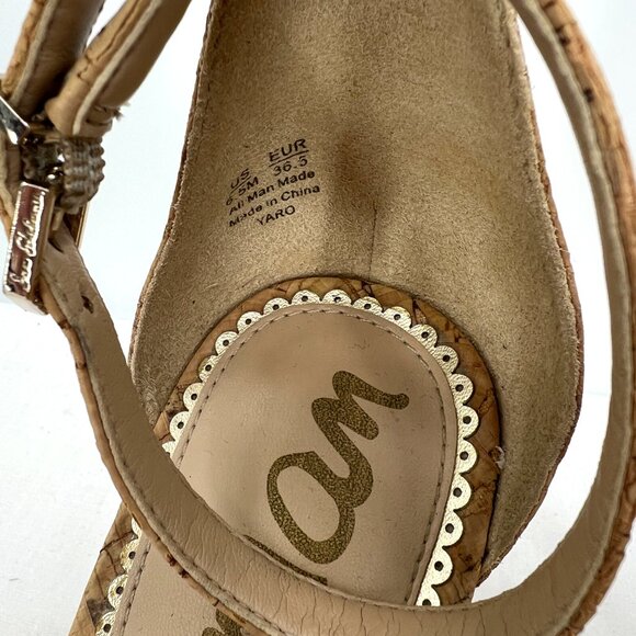 Sam Edelman Yaro Cork Block Heels Women's 6.5 - Picture 6 of 8